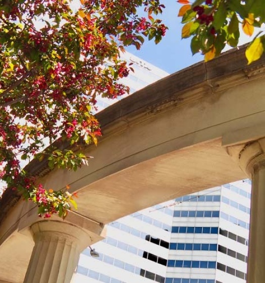 Roddick Gates and autumn trees