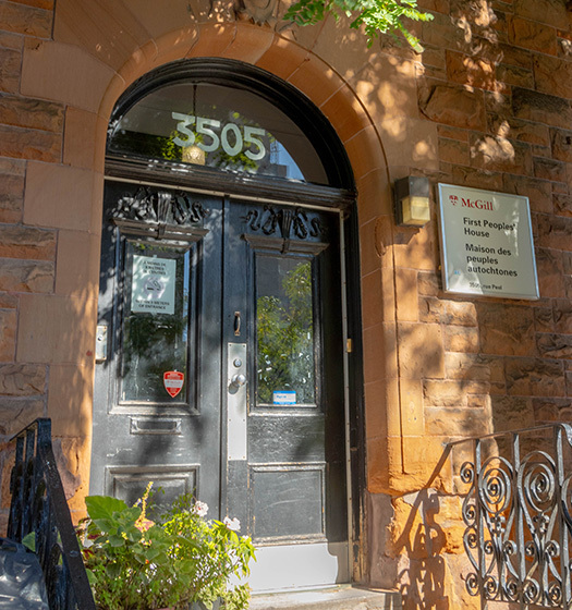 The door to the First People's House office