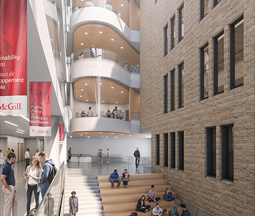 A group of people in a building