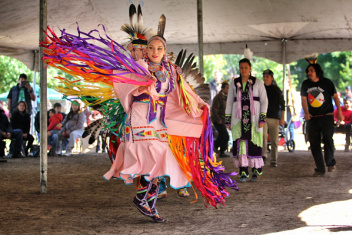 Indigenous dancing at McGill Pow Wow
