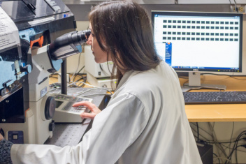 Woman working in a scientific lab
