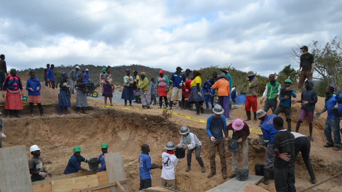 Local people participating in Engineers in Action project
