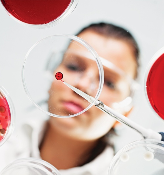 Researcher in a lab.