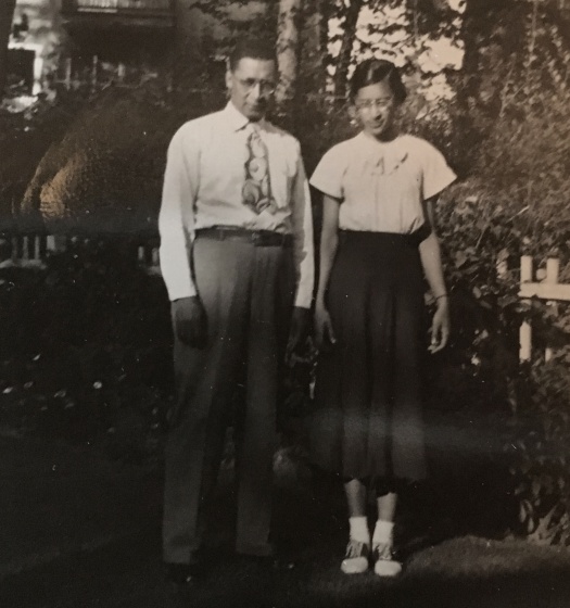 Kenneth Melville with his daughter Enid in 1949